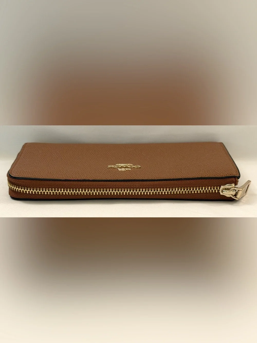 NWOT~Coach Pebbled Leather Accordion Zip Wallet~Retail $225